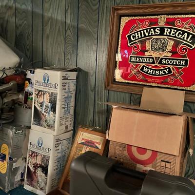 Sale Photo Thumbnail #198: Bar mirrors, signs, lights