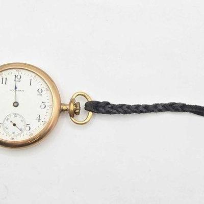 620 • 10k gold filled waltham pocket watch, 86.4g