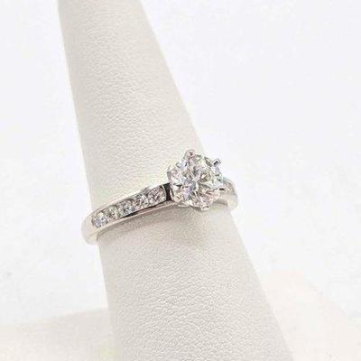 150 • tiffany & co. platinum and diamond ring, 6.5g (1)