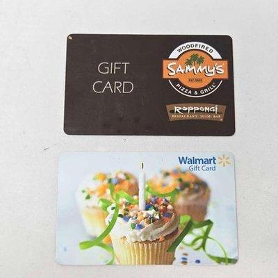 766 • walmart & sammy's gift cards