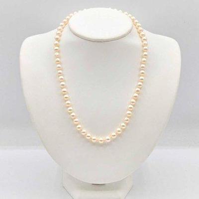 360 • 14k gold & pearl necklace, 26.7g