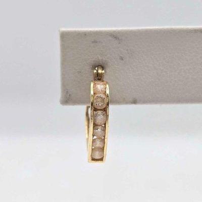 336 • 14k gold rhinestone earring, 1.6g