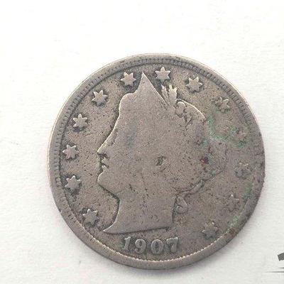 690 • 1907 liberty head "v" nickel
