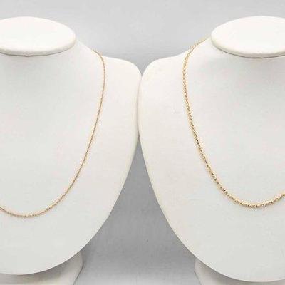 561 • (2) 10k gold filled chains, 6.2g