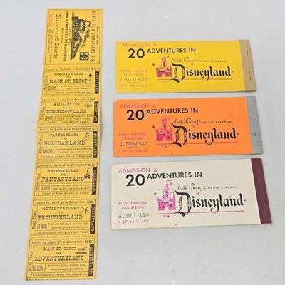 782 • vintage disneyland ticket books & tickets
