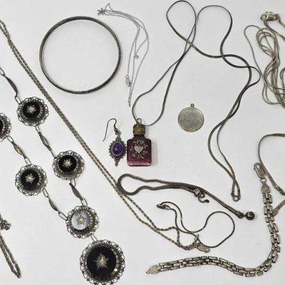 504 • sterling silver jewelry, 126.5g