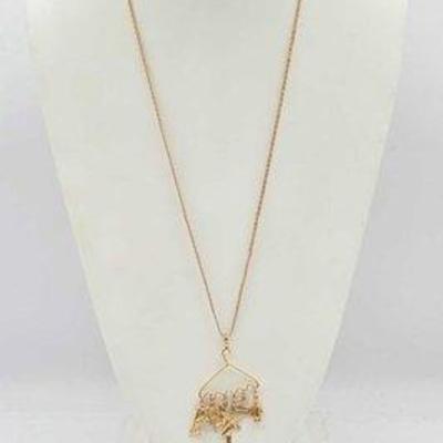 226 • 14k gold necklace with pendant, 11.7g