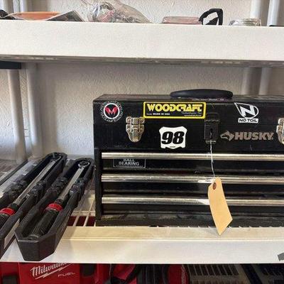 1048 • husky tool box with 2 craftsman torque wrenches