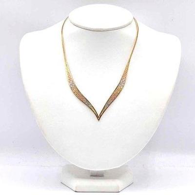 228 • 14k gold necklace, 11.4g
