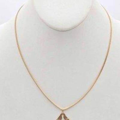 270 • 14k gold necklace with pendant, 5.1g