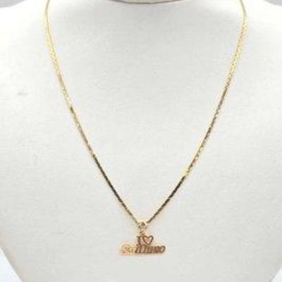 298 • 14k gold necklace with pendant, 2.9g