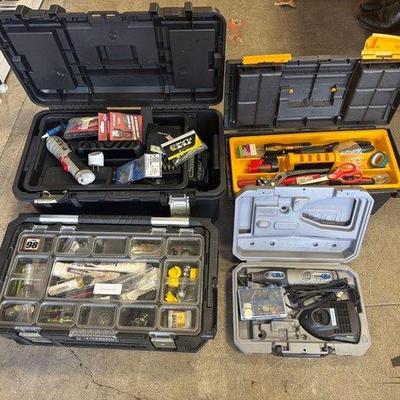 Sale Photo Thumbnail #27: 1042 • toolboxes, milwaukee power drill, dremel