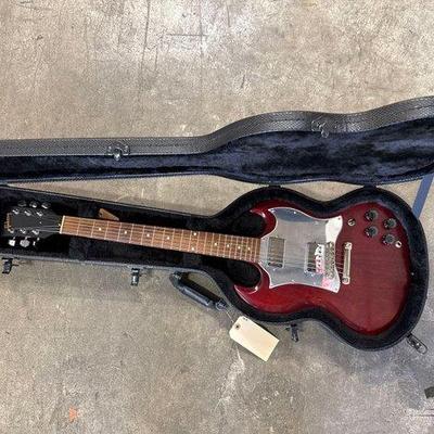 2014 • gibson sg red wood grain 6 string electric guitar