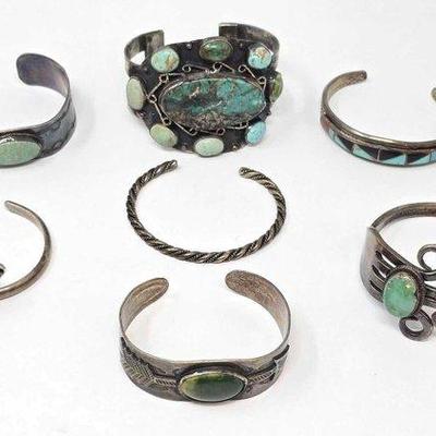 502 • sterling silver cuffs, 230.3g