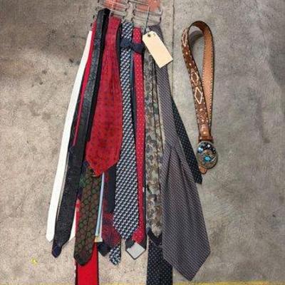 1090 • leather belt and tie collection