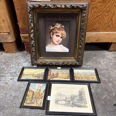 Sale Photo Thumbnail #87: 1570 • 6 framed artworks