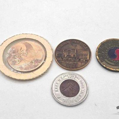 722 • (4) commemorative tokens