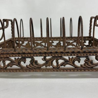Ornate Cast Iron Plate Rack 