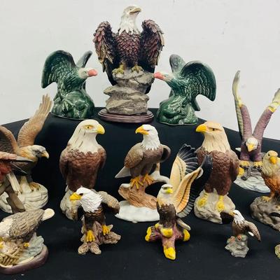 Eagle Figurines Lot 3 Of 3 