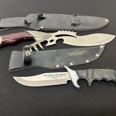 Spiked Fantasy Knife & The Best Defender Blade W/ Sheaths