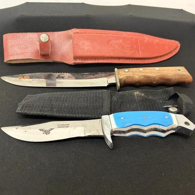 2 Pakistan Fixed Blades W/ Sheaths