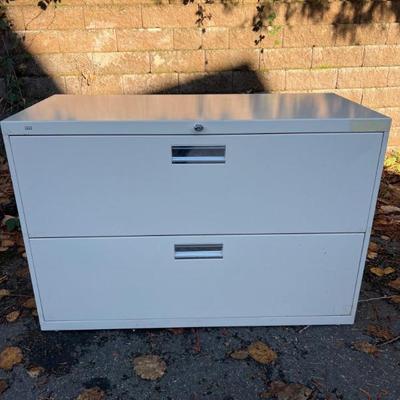 HON Putty Lateral File Cabinet #1 - 2 drawers