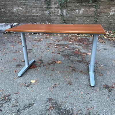 Herman Miller Style Adjustable Wood Top Desk