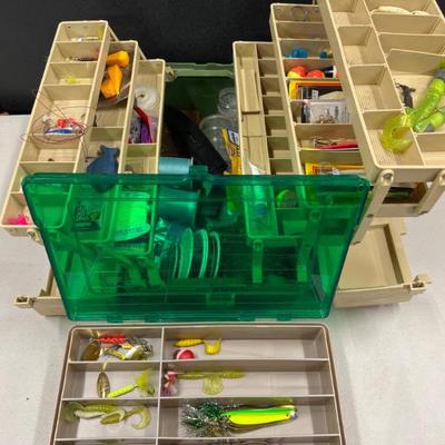 Plano Multi-Tray Fishing Tackle Box & Double-Sided Satchel - Stocked