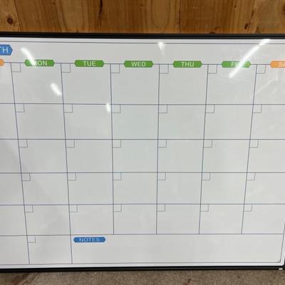 Monthly Wall Calendar White Board – 4 ft Wide with Dry Erase Expo Pens