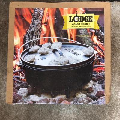 Lodge 12" Cast Iron Pot with Lid – Durable Cookware