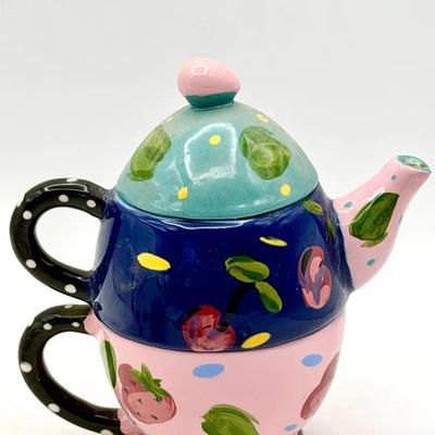 Signed Whimsical Tea For One Pot