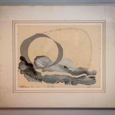 Polly French (American) Original Mixed Media Collage, 1988 – Signed "Hidden Passage"