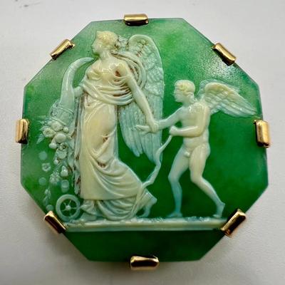 Jewelry Brooch — Glows Green in Ultraviolet Black Light