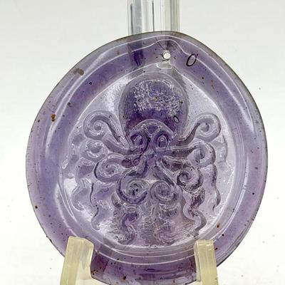 Purple Glass Octopus Suncatcher 