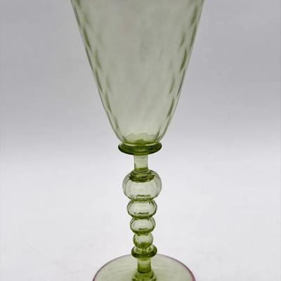 Signed Studio Art Glass Goblet