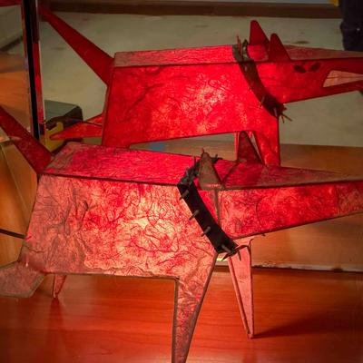 Paper Art Dog Lamp
