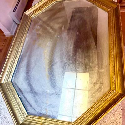 Wooden Gold Framed Mirror