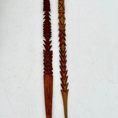 (2) Miniature Marquesan Spears 