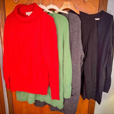 (5) Women’s Cashmere Sweaters – Assorted Brands & Sizes L-XL-1X