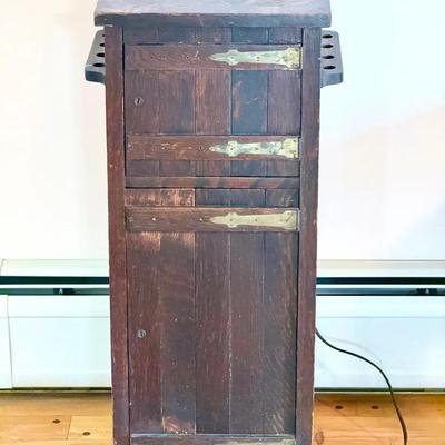 Antique Mission Oak Smoking Stand Cabinet