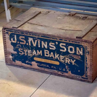 Antique Wooden Bakery Crate