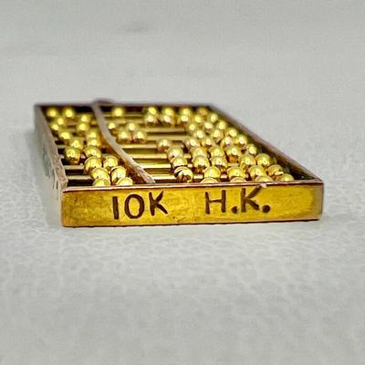 10K Gold Math Abacus Pendant