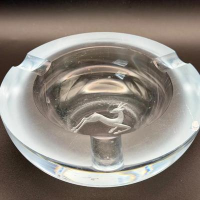 Signed Mid Century Deer Ashtray 