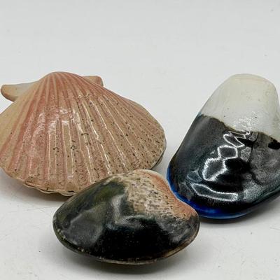 (3) Decorative Shell Rattles / Sealed Sound Shells