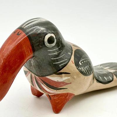 Hand-Painted Folk Art Toucan Sculpture