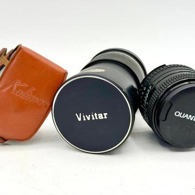 (3) Vintage Camera Accessories – Kalimar, Vivitar & Quantaray