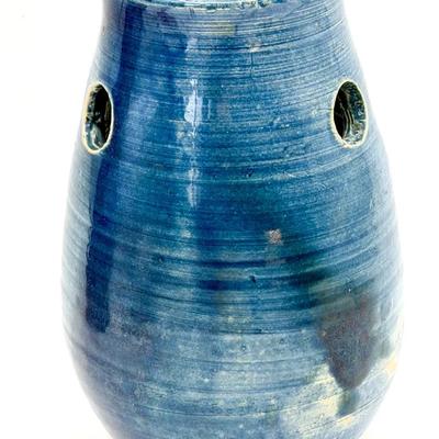 Signed Blue Vase