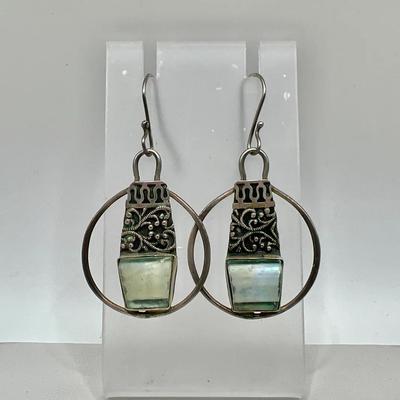 Sterling Silver Filigree Earrings — Jewelry Stamped 925