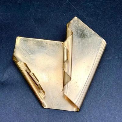 Abstract Gold Tone Pin