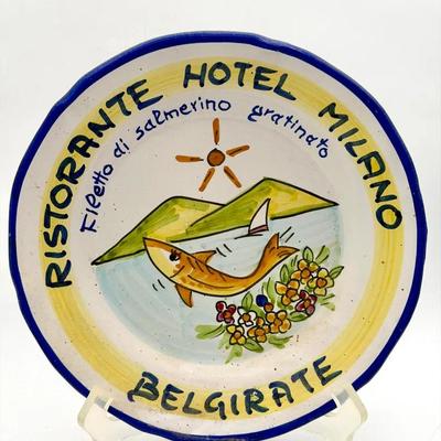 Hand Decorated Italian Buon Ricordo Plate